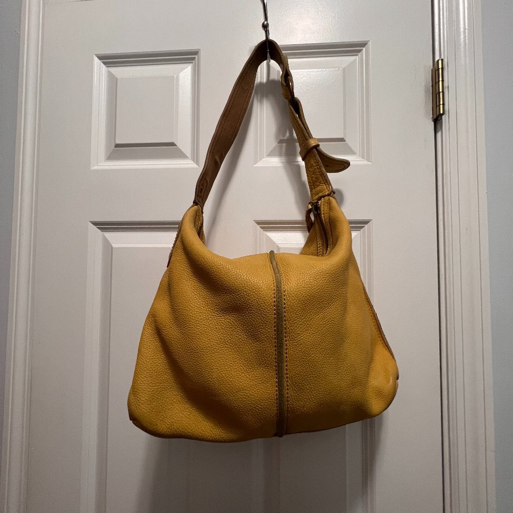 Lucky Brand leather yellow shoulder bag